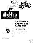 wheel horse rj 58 59 instruction and parts manual returns