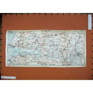 1933 Colour Map France Le Havre Trouville Rouen Yvetot 