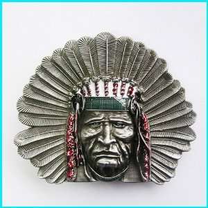  NEW FASHION Indian Chief Head Belt Buckle WT 003 