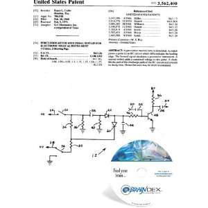  NEW Patent CD for PERCUSSION KEYER WITH PEDAL SUSTAIN FOR 