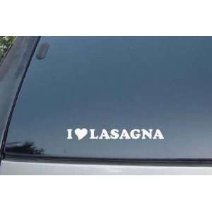  I Love Lasagna Vinyl Decal Stickers 
