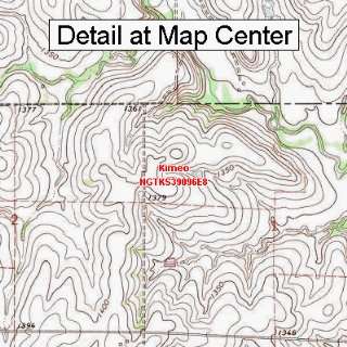  USGS Topographic Quadrangle Map   Kimeo, Kansas (Folded 