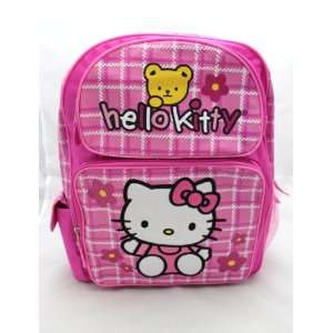  Hello Kitty Large 16  School Backpack Bag   PINK BEAR 