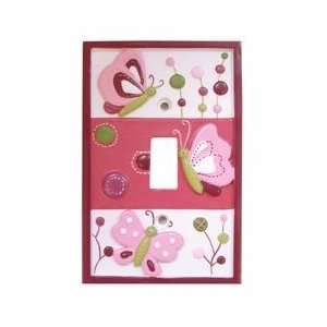  Lambs & Ivy Raspberry Swirl Switchplate Cover Baby
