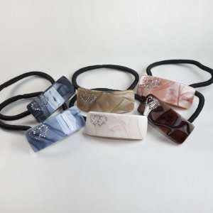  Acetate Square Ponytail holder Beauty