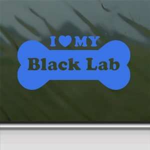  I Love My Black Lab Blue Decal Car Truck Window Blue 