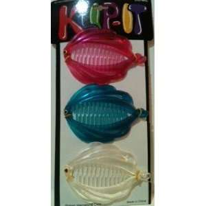  Klip It Colorful Round Banana Clips (3 pack pink, green 