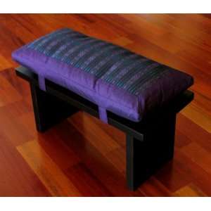  Seiza Kneeling Meditation Bench & Cushion Set   Purple 