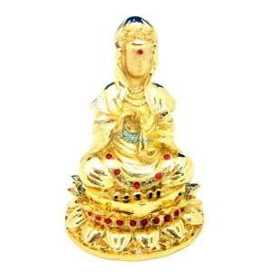Kwan yin Buddha   Jewelry Trinket Box Swarovski Crystal (JF1535)