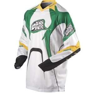  Answer Alpha Air Mens Motorcycle Jersey White/Green Extra 