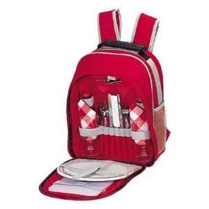  Scarlet Picnic Backpack for Two Patio, Lawn & Garden