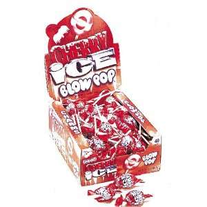 Charm Blow Pop, Cherry Ice, 48 Count Lollipops (Pack of 2)  
