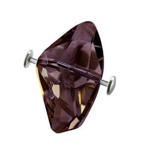  Bijoulee Chocolate Swarovski Abstract Design Bar Jewelry