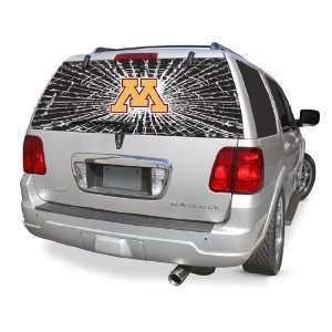   Golden Gophers Shattered Auto Rear Window Decal