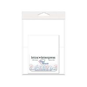  Paper Accents Letterpress Lettra Card & Envelope Fold 3.5x 