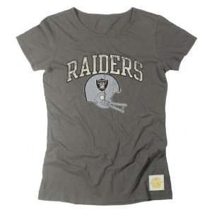  Oakland Raiders Womens Retro Sport Buttonhook Too T Shirt 