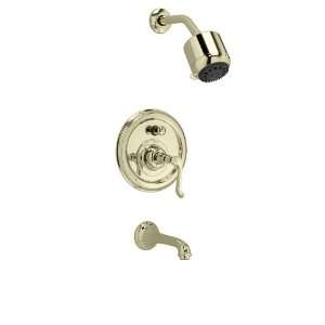   /Colonial Pressure Balance Tub and Shower Set, Curved Lever, Diamond