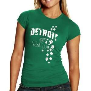   Detroit Red Wings Ladies Kelly Green Tory T shirt