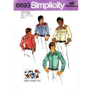   Sewing Pattern Mens Western Shirt Chest 38   40 Arts, Crafts & Sewing