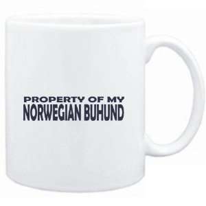  Mug White  PROPERTY OF MY Norwegian Buhund EMBROIDERY 