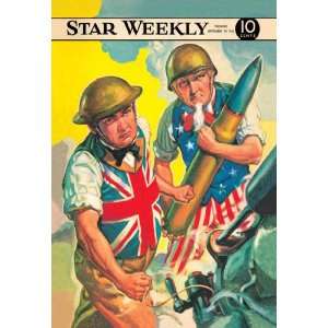  Star Weekly Ally Artillery 12x18 Giclee on canvas