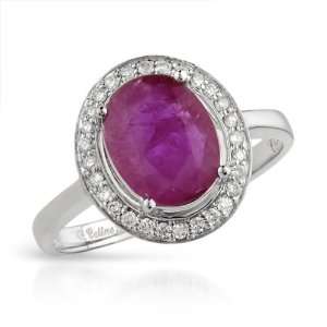  Ring With 2.20ctw Precious Stones   Genuine Diamonds and Ruby 