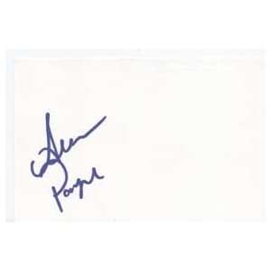  ALLEN PAYNE Signed Index Card In Person 