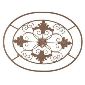  Brown Leaf Iron Grill Wall Art
