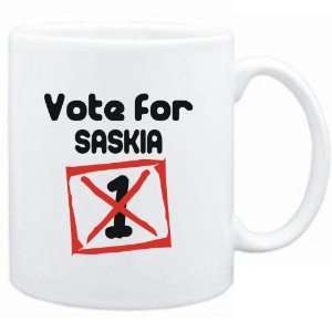   Mug White  Vote for Saskia  Female Names