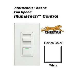 Leviton IPF01 CLW Cheetah IllumaTech Slide Fan Speed Control   White