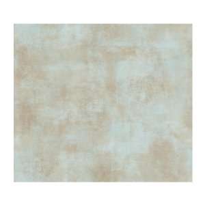   Wind Aged Stucco Prepasted Wallpaper, Blue/Taupe