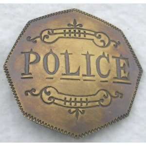  Solid Brass Police Badge Star 