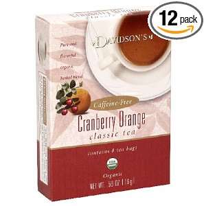 Davidsons Tea Cranberry Orange, 8 Count Tea Bags (Pack of 12)  