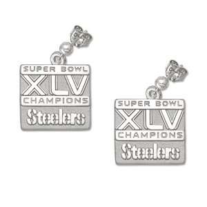 NFL Pittsburgh Steelers XLV Super Bowl Championship Steelers Earrings 
