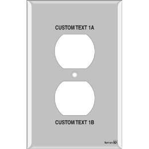 Engraved Switchplate with Light Switch Labels 1 Duplex (nylon   midway 