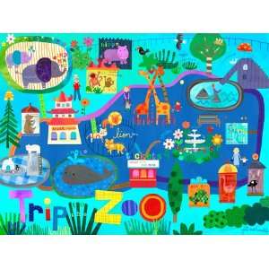  Trip to the Zoo Wall Art 40x30 by Oopsy Daisy