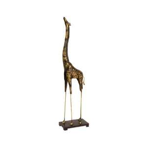  33.5h African Wildlife Safari Iron Giraffe Sculpture 