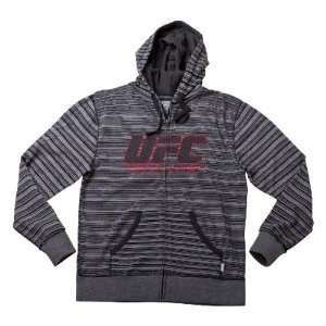  UFC Grey Twisted Full Zip Hooded Sweatshirt Sports 