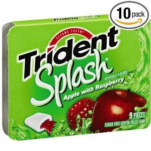 Trident Gum Splash Apple Raspberry Center Filled Sugar Free, 9 Count 