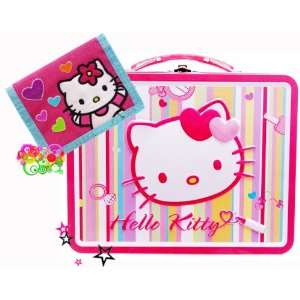  Hello Kitty Tin Lunch Box+ Hello Kitty Wallet Office 