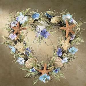  Heart Shaped Seashell Wreath