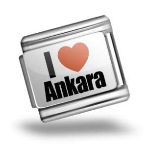   Charms Original I Love Ankara region Turkey, Asia Bracelet Link
