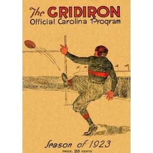 1923 South Carolina vs. Clemson 22 x 30 Canvas Historic Football Print 