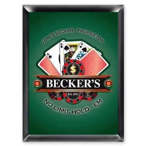   Texas Hold Em Poker, Cards   Man Cave, Tavern, Bar, Lounge Pub Sign