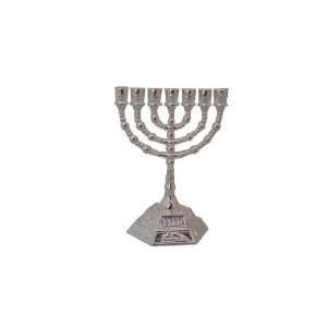   Silver Plated Menorah with the 12 Tribes of Israel 3 