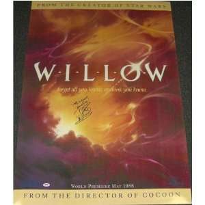 Warwick Davis (Willow) Signed Autographed Movie Poster (PSA/DNA COA 