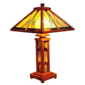   Double Lit Stained Glass Table Lamp   21 Shade
