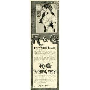  1906 Ad R G Tapering Waist Womens Corsets Figure Fashion 