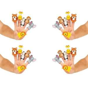  Vinyl Jungle Animals Finger Puppets (24) [Toy] Everything 