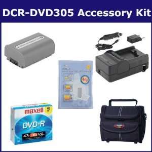  Sony DCR DVD305 Camcorder Accessory Kit includes ZELCKSG 